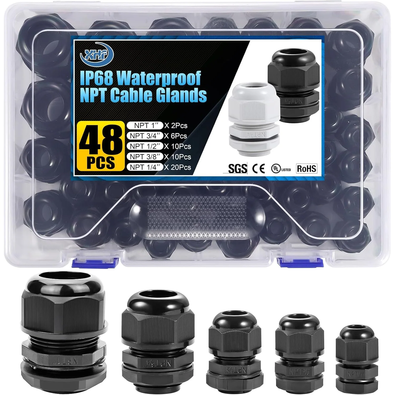 XHF Nylon Cable Gland Assortment Kits, picture 3