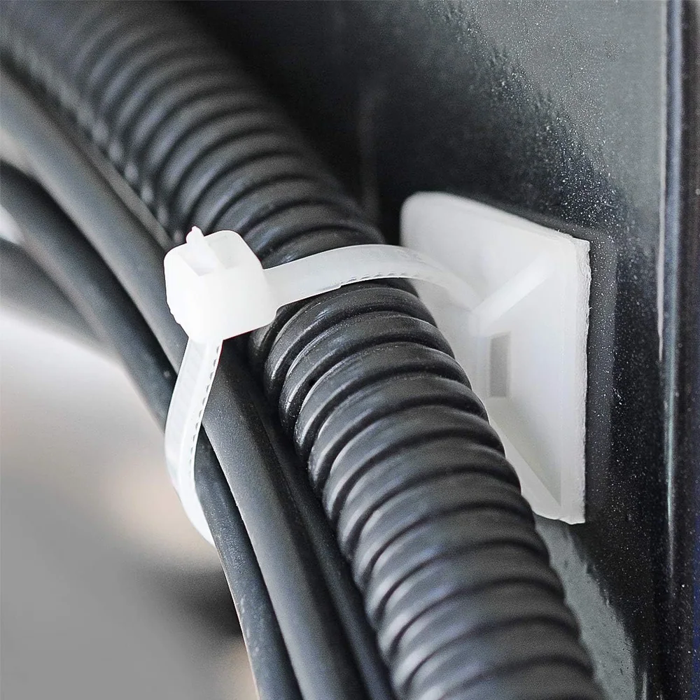 XHF Back-Glue Zip Tie Mounts with Ties and Screws, picture 3