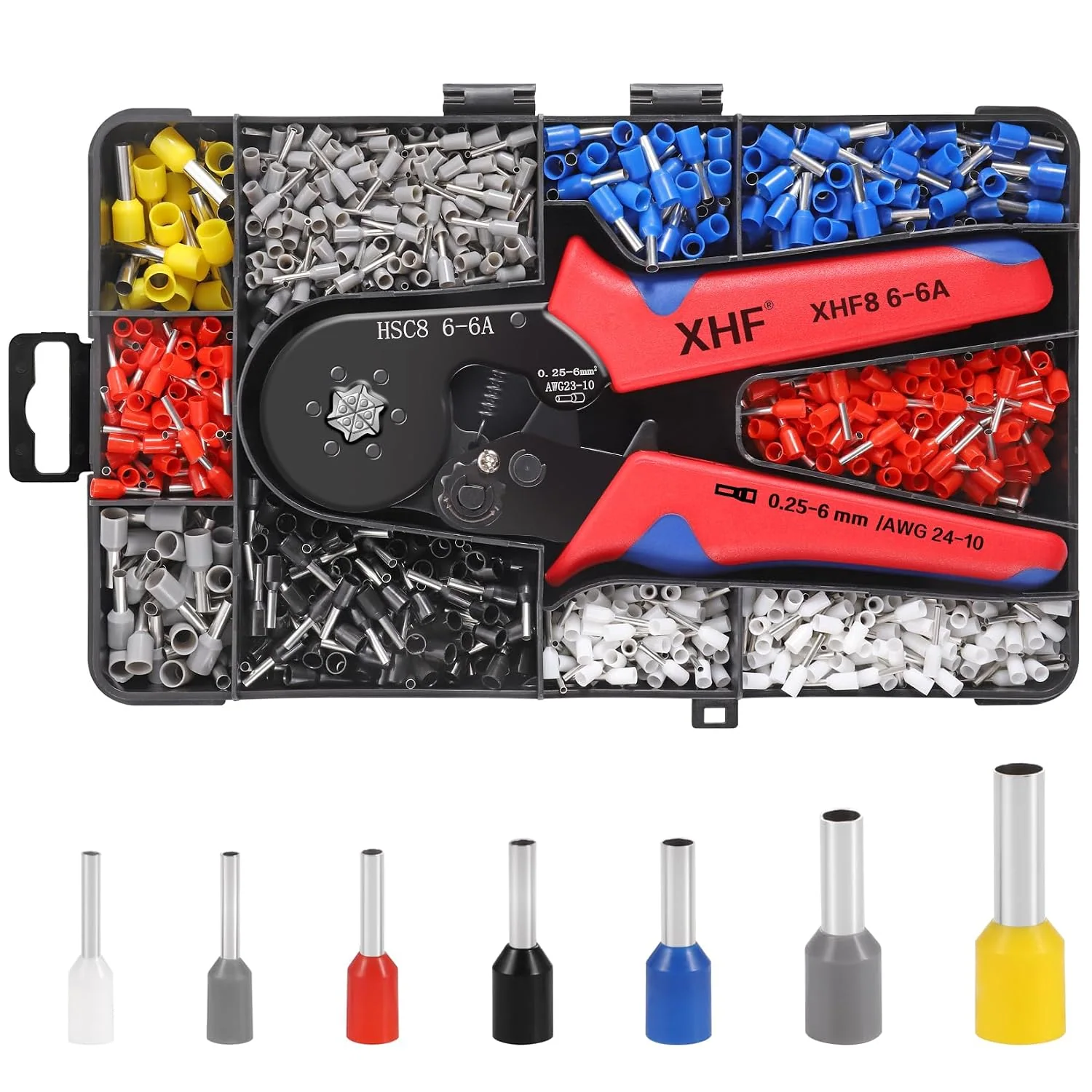 XHF Ferrule Crimping Tool Kit, 1700 Pieces, picture 1